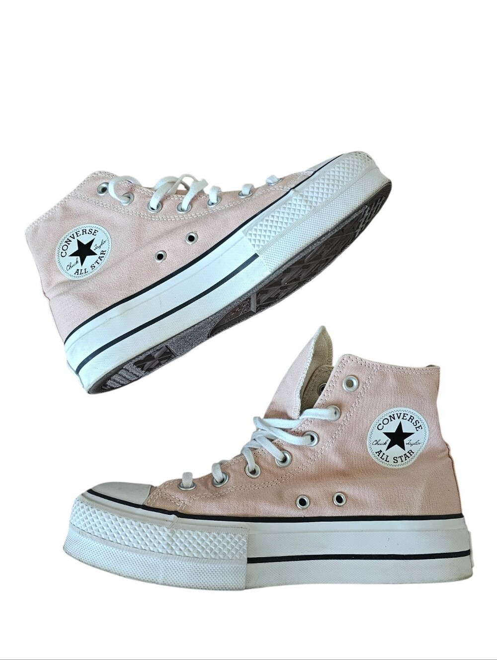 Converse Chuck Taylor All Star High Top Platform Sneakers in Light Pink Size 8.5